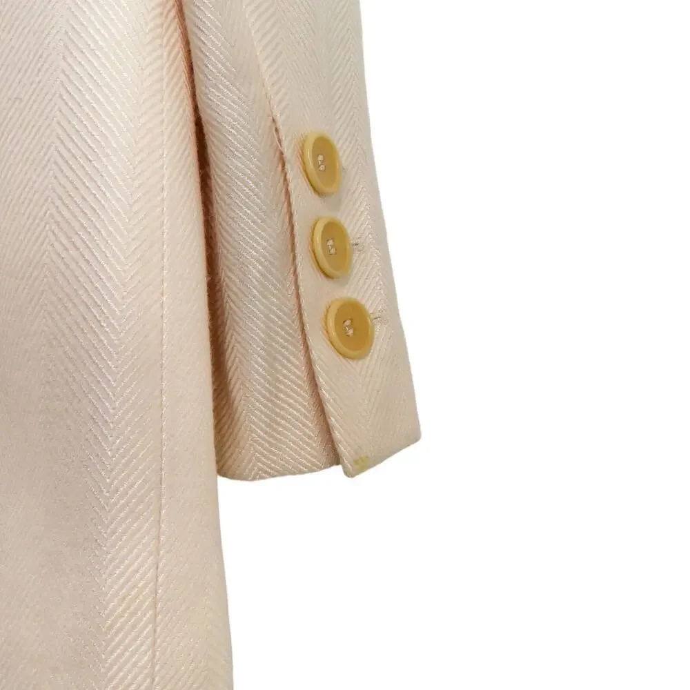 1980s Louis Feraud Light Pink Vintage Skirt Suit Blazer and Skirt Size 12